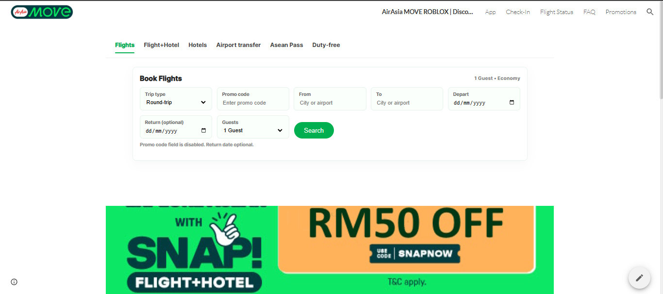 AirAsia ROBLOX Website