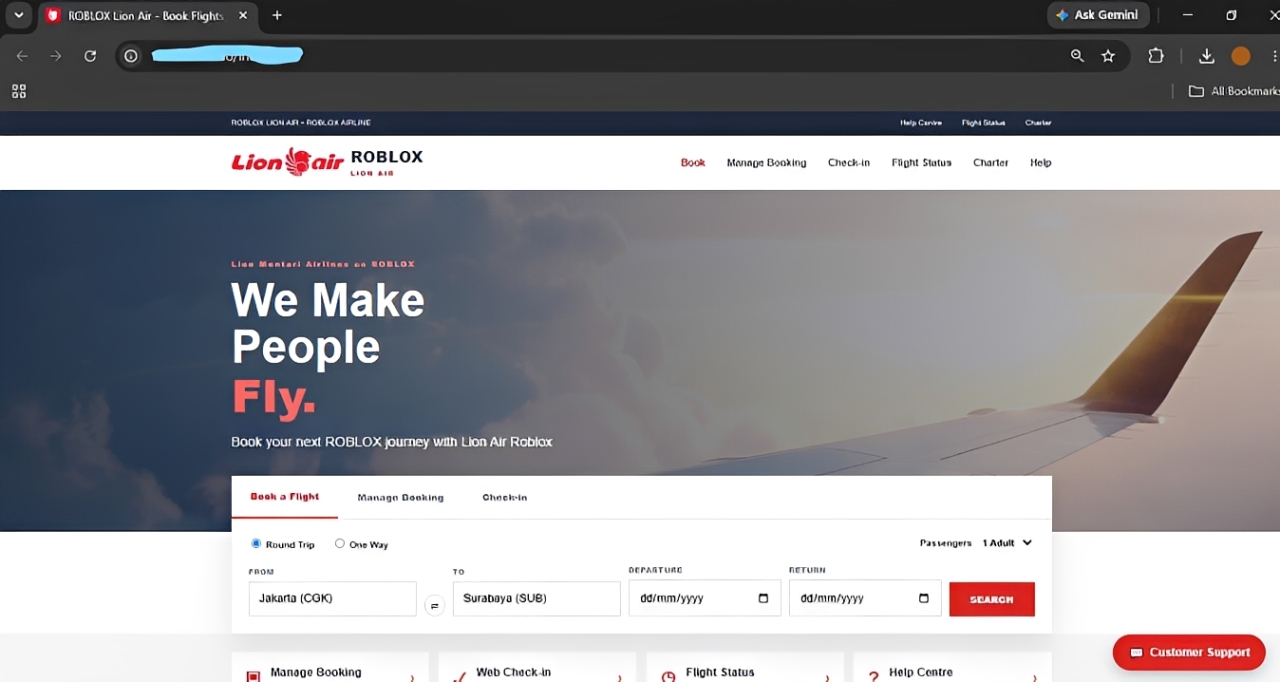 ROBLOX Lion Air Website